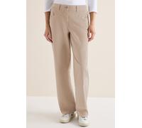 Cordhose CECIL, Damen, Gr. 33, Länge 28, silber (silbery beige), Web, 98% Baumwolle, 2% Elasthan, unifarben, loose fit normal, Hosen Cordhose, High Waist (78563431-33) silbery beige
