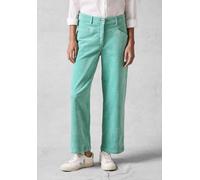 Cordhose CECIL, Damen, Gr. 34, Länge 28, grün (adriatic grün), Web, 98% Baumwolle, 2% Elasthan, unifarben, loose fit normal, Hosen Cordhose, High Waist (12552107-34) adriatic grün
