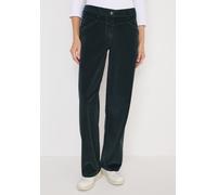 Cordhose CECIL, Damen, Gr. 34, Länge 32, grün (schwarz emerald grün), Web, 98% Baumwolle, 2% Elasthan, unifarben, loose fit normal, Hosen Cordhose, High Waist (97882215-34) schwarz emerald grün