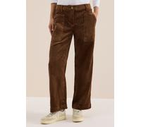 Cordhose CECIL, Damen, Gr. 36, Länge 26, braun (mocha caramel), Stoff, 90% Polyester, 9% Nylon, 1% Elasthan, unifarben, loose fit lang, Hosen Cordhose, in Cord-Optik (43813861-36) mocha caramel