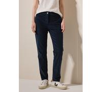 Cordhose CECIL, Damen, Gr. 36, Länge 28, blau (deep petrol), Web, 98% Baumwolle, 2% Elasthan, unifarben, gerade lang, Hosen, 4-Pocket Style (16198829-36) deep petrol