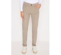 Cordhose CECIL, Damen, Gr. 36, Länge 30, silbery beige, Cord, 98% Baumwolle, 2% Elasthan, unifarben, slim fit lang, Hosen Cordhose, Middle Waist (73340938-36) silbery beige
