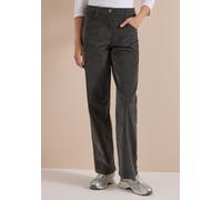 Cordhose CECIL, Damen, Gr. 36, Länge 32, grau (easy khaki), Cord, 98% Baumwolle, 2% Elasthan, unifarben, loose fit lang, Hosen Cordhose, 5-Pocket-Style (67285117-36) easy khaki