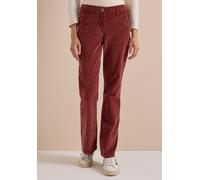 Cordhose CECIL, Damen, Gr. 36, Länge 32, rot (schwarz russet rot), Cord, 98% Baumwolle, 2% Elasthan, unifarben, slim fit lang, Hosen Cordhose, 5-Pocket-Style (88154044-36) schwarz russet rot