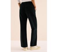Cordhose CECIL "Style Neele", Damen, Gr. 31, Länge 30, grün (ink grün), Cord, Obermaterial: 98% Baumwolle, 2% Elasthan, unifarben, normal, Hosen Cordhose, Wide Leg, High Waist (53665042-31) ink grün