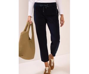 Cordhose CECIL "Style Tracey", Damen, Gr. XL (44), Länge 28, blau (dunkelblau corduroy (länge 28)), Web, Obermaterial: 98% Baumwolle, 2% Elasthan. Futter: 100% Baumwolle, unifarben, regular fit knöche