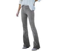 Cordhose Damen Bootcut High Waist Freizeithose Herbst Jogginghose Lang Elegant Cord-Schlaghose Einfarbig Damenhosen Warme Cordhosen Vintage Cordjeans Loose Stoffhose Winterhose