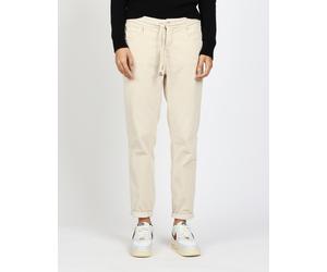 Cordhose GANG "94AMELIE JOGGER", Damen, Gr. 34, N-Gr, ecru, Cord, Obermaterial: 60% Baumwolle, 38% Lyocell, 2% Elasthan, unifarben, relaxed fit, Hosen Cordhose, mit Tunnelzug am Bund (23629819-34) ecr