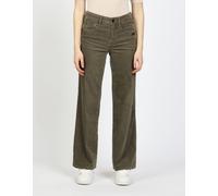 Cordhose GANG "94AMELIE WIDE", Damen, Gr. 30, N-Gr, grün thyme, Obermaterial: 47% Lyocell, 41% Baumwolle, 11% Polyester, 1% Elasthan, weit lang, Hosen Cordhose, im lässigen Wide Fit, Topseller (873001