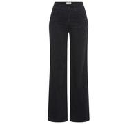 Cordhose GANG "94AMELIE WIDE", Damen, Gr. 33, N-Gr, schwarz navy, Cord, Obermaterial: 47% Lyocell, 41% Baumwolle, 11% Polyester, 1% Elasthan, straight fit lang, Hosen Cordhose, Wide Fit mit geradem Be