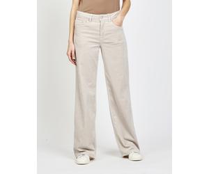 Cordhose GANG "94CARLOTTA LONG", Damen, Gr. 34, N-Gr, silber (silber grau), Cord, Obermaterial: 47% Lyocell, 41% Baumwolle, 11% Polyester, 1% Elasthan, unifarben, lang, Hosen Cordhose, im Wide Fit mit