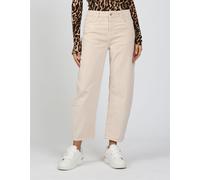 Cordhose GANG "94IDA", Damen, Gr. 27, Normalgrößen, beige (ecru), 72% Baumwolle, 26% Modal, 2% Elasthan, unifarben, relaxed fit lang, Hosen Cordhose, im 5-Pocket-Style (99979725-27) ecru
