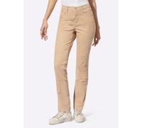 Cordhose HEINE, Damen, Gr. 40, Normalgrößen, braun (camel), 98% Baumwolle, 2% Elasthan, unifarben, lang, Hosen Cordhose (83188546-40) camel