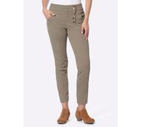 Cordhose HEINE, Damen, Gr. 48, Normalgrößen, braun (schlamm), 98% Baumwolle, 2% Elasthan, unifarben, lang, Hosen Cordhose (88460422-48) schlamm