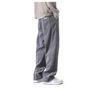 Cordhose Herren Baggy, Hose Herren Stretch mit Gummizug, Sommer Freizeithose Lang Jogginghose Loose fit Modern Outdoorhose Bequem Stoffhose Leichte Sommerhose Lose Gerade
