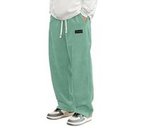 Cordhose Herren Baggy Jogginghose Elastische Taille Japanische Freizeithose Arbeitshosen mit Kordelzug Taschen Herbst Winter Casual Sporthose Weites Bein Lange Cord Hosen Trainingshose Y2K Streetwear