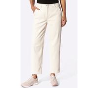 Cordhose INSPIRATIONEN, Damen, Gr. 54, Normalgrößen, beige (champagner), 80% Polyester, 18% Polyamid, 2% Elasthan, unifarben, Hosen Cordhose (44988525-54) champagner