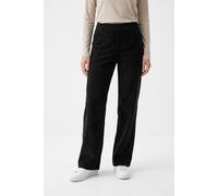 Cordhose MAC "CHIARA", Damen, Gr. 44, Länge 30, schwarz, Web, Obermaterial: 90% Polyester, 8% Polyamid, 2% Elasthan, loose fit lang, Hosen Cordhose, mit weitem Bein (71461056-44) schwarz