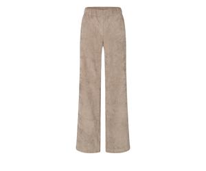 Cordhose MAC "CHIARA", Damen, Gr. 44, Länge 32, beige (oxide braun), Web, Obermaterial: 90% Polyester, 8% Polyamid, 2% Elasthan, loose fit lang, Hosen Cordhose, mit weitem Bein (76343234-44) oxide bra