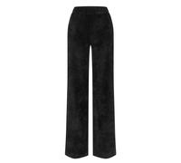 Cordhose MAC "CHIARA", Damen, Gr. 46, Länge 30, schwarz, Web, Obermaterial: 90% Polyester, 8% Polyamid, 2% Elasthan, loose fit lang, Hosen Cordhose, mit weitem Bein (71461056-46) schwarz