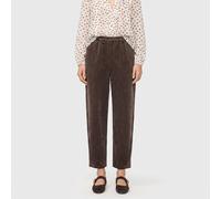Cordhose MAC, Damen, Gr. 46, N-Gr, braun (truffle brol), Materialmix, Obermaterial: 90% Polyester, 10% Polyamid, unifarben, 7/8-Länge, Hosen Cordhose, mit feinem Glanz, Relaxed Fit (39959869-46) truff