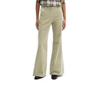 Cordhose MARC O'POLO, Damen, Gr. 40, N-Gr, smooth sage, Cord, Obermaterial: 98% Baumwolle, 2% Elasthan, flare fit lang, Hosen Cordhose, flared aus Organic Cotton Stretch (14317463-40) smooth sage
