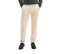 Cordhose MARC O'POLO "Model Mads Jogger regular mit Höhen-Tiefen-Effekt", Herren, Gr. 34, Länge 32, beige (linen beige), Web, Obermaterial: 100% Baumwolle, regular fit lang, Hosen Cordhose, mit teilel