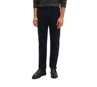 Cordhose MARC O'POLO "Model Mads Jogger regular mit Höhen-Tiefen-Effekt", Herren, Gr. 34, Länge 32, schwarz (deep night blau), Web, Obermaterial: 100% Baumwolle, regular fit lang, Hosen Cordhose, mit