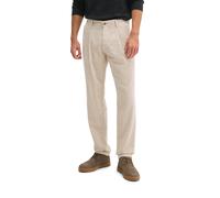 Cordhose MARC O'POLO "Model Osby pleats tapered aus reiner Bio-Baumwolle", Herren, Gr. 32, Länge 32, beige (linen beige), Web, Obermaterial: 100% Baumwolle, tapered fit lang, Hosen Cordhose (41835457-