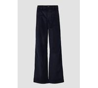 Cordhose mit Wide Leg und fixiertem Umschlag 38/LONG blau 2170186.5959.38_LONG