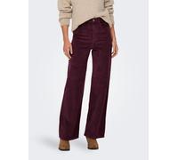 Cordhose ONLY "ONLHOPE GLOBAL HW WIDE CORD PNT NOOS", Damen, Gr. 42, Länge 32, lila (fudge), Cord, Obermaterial: 98% Baumwolle, 2% Elasthan, unifarben, lang, Hosen Cordhose, Baumwollmischung (33543018