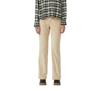 Cordhose S.OLIVER, Damen, Gr. 44, N-Gr, cream beige, Cord, Obermaterial: 42% Polyester, 36% Baumwolle, 20% Viskose, 2% Elasthan, unifarben, regular fit knöchellang, Hosen Cordhose, mit Taschen (475822