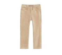 Cordhose S.OLIVER JUNIOR, Mädchen, Gr. 128, N-Gr, beige (braun), Cord, Obermaterial: 88% Polyester, 10% Polyamid, 2% Elasthan, unifarben, lang, Hosen Cordhose, Elastikbund mit Kordel, Materialmix (505