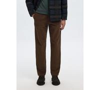 Cordhose SELECTED HOMME "SLH196-STRAIGHT MILES CORD PANT W NOOS", Herren, Gr. 33, Länge 34, braun (demitasse), Web, Obermaterial: 98% Baumwolle, 2% Elasthan, unifarben, straight fit normal, Hosen Cord