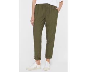 Cordhose SENSES.THE LABEL, Damen, Gr. L, Normalgrößen, khaki, Cord, Material: 100% Polyester, unifarben, relaxed fit lang, Hosen Cordhose, mit Elastikbund (35233608-L) khaki