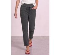 Cordhose STREET ONE, Damen, Gr. 32, Länge 28, gravel grau, Cord, 98% Baumwolle, 2% Elasthan, unifarben, loose fit knöchelfrei, Hosen Cordhose, in Cord-Optik (81928008-32) gravel grau