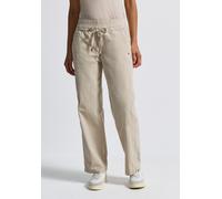 Cordhose STREET ONE, Damen, Gr. 36, Länge 30, malted beige, Web, 98% Baumwolle, 2% Elasthan, unifarben, loose fit lang, Hosen, in Cord-Optik (74138112-36) malted beige