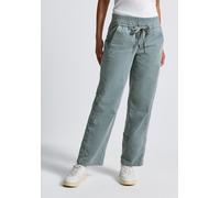 Cordhose STREET ONE, Damen, Gr. 40, Länge 30, washed blau, Web, 98% Baumwolle, 2% Elasthan, unifarben, loose fit lang, Hosen, in Cord-Optik (53386410-40) washed blau