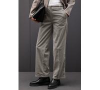 Cordhose STREET ONE, Damen, Gr. 44, Länge 30, cinder grau, Cord, Obermaterial: 97% Baumwolle, 3% Elasthan, unifarben, straight fit lang, Hosen, Straight Leg, Mid Waist (35880164-44) cinder grau