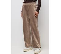 Cordhose STREET ONE, Damen, Gr. 46, Länge 30, braun (silk braun), Cord, 60% Baumwolle, 38% Polyester, 2% Elasthan, unifarben, comfort fit kurz, Hosen, High Waist (48020515-46) silk braun