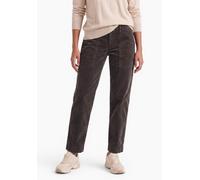 Cordhose STREET ONE STUDIO, Damen, Gr. 38, Länge 28, braun (charrot braun), Cord, 98% Baumwolle, 2% Elasthan, unifarben, loose fit lang, Hosen Cordhose, mit Elastikbund (68332335-38) charrot braun