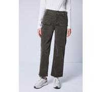 Street One Studio Frauen Cordhose mit Patch Pockets in Grün, Gr: 44