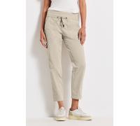 Cordhose STREET ONE, Damen, Gr. 44, Länge 28, malted beige, Web, 98% Baumwolle, 2% Elasthan, unifarben, casual, loose fit knöchelfrei, Hosen, Middle Waist (16689931-44) malted beige
