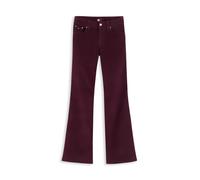 Cordhose TOMMY JEANS "TJW LW BOOTCUT CORD PANT", Damen, Gr. 28, Länge 32, rot (calypso berry), Web, Obermaterial: 98% Baumwolle, 2% Elasthan, unifarben, bootcut fit lang, Hosen Cordhose, Baumwollmisch