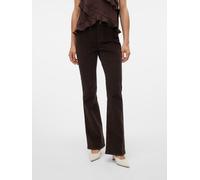Cordhose VERO MODA "VMFLASH MR FLARED CORDUROY PANTS NOOS", Damen, Gr. 30, Länge 32, chocolate torte, Cord, Obermaterial: 98% Baumwolle, 2% Elasthan, unifarben, lang, Hosen Cordhose, Cord, regular wai