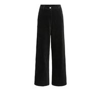 Cordhose VILA "VIKITA RW WIDE CORDUROY PANTS - NOOS", Damen, Gr. XXL (44), N-Gr, schwarz beauty, Obermaterial: 65% Baumwolle, 30% Polyester, 5% Elasthan, unifarben, relaxed fit normal, Hosen Cordhose