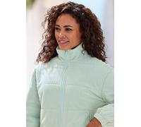 Cordjacke BUFFALO, Damen, Gr. 44, salbeigrün, Cord, Obermaterial: 100% Polyester. Futter: 100% Polyester. Futter 2: 100% Polyester, unifarben, figurumspielend hüftlang, mit innenliegendem Gummizug, Ja