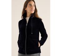 Cordjacke CECIL, Damen, Gr. XXL (46), urban dunkelblau, Cord, Obermaterial: 77% Baumwolle, 18% Polyester, 5% Elasthan, unifarben, casual, lässig geschnitten hüftbedeckend, Rundhals, Langarm Bündchen, 