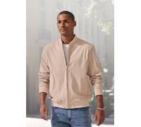 Cordjacke H.I.S "- Blouson mit Reißverschluss", Herren, Gr. 3XL (64/66), beige, Cord, Obermaterial: 100% Polyester, unifarben, regular fit normal, Rundhals, Rippbündchen, Jacken, Pilotenjacke / Überga