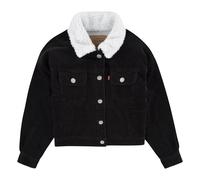 Cordjacke LEVI'S KIDS "LVG BABY BAGGY CORDUROY TRUCKE", Mädchen, Gr. 14 (158), schwarz, Web, Obermaterial: 98% Baumwolle, 2% Elasthan, unifarben, Jacken, mit Fellimitatkragen, for Girls (45984959-14)